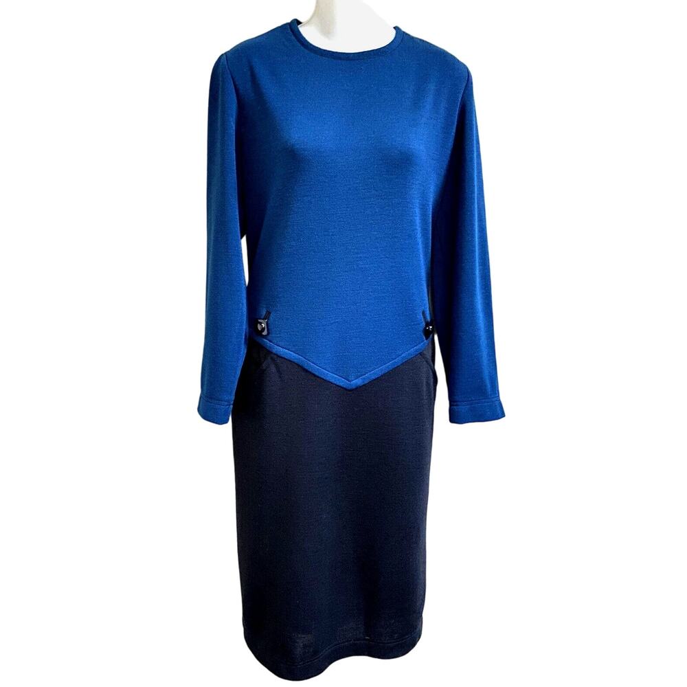 Bill Blass For Neiman‎ Marcus 100%Wool Dress~10